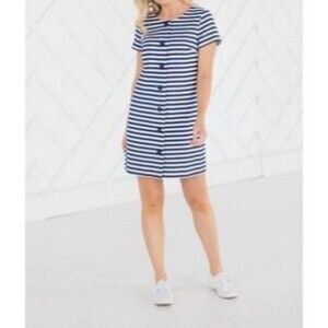 Sail to Sable Nautical Navy and White Stripes Cocktail Dress size 0
